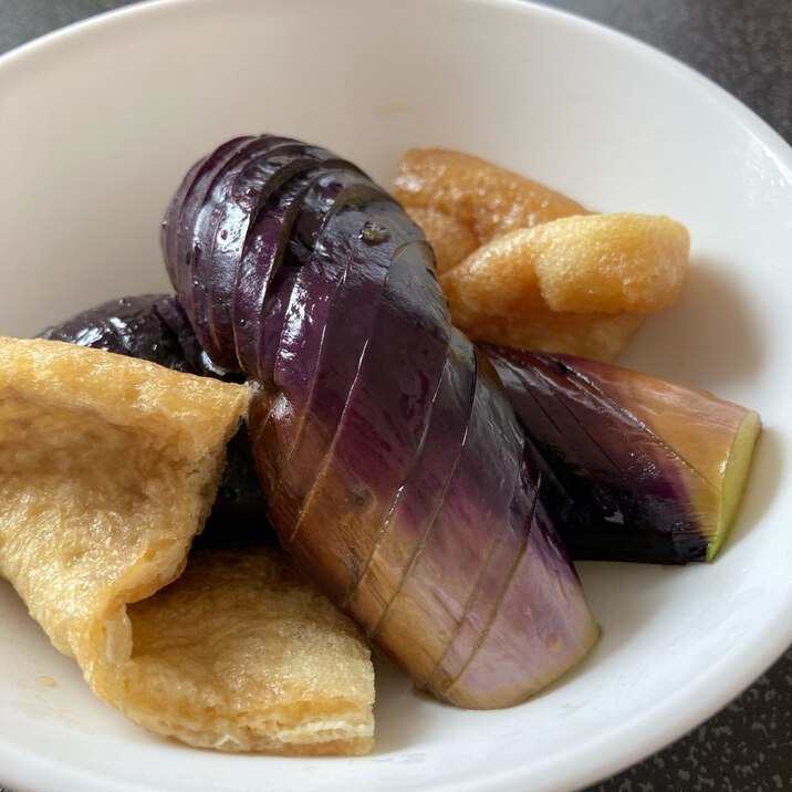 レンジで簡単 ナスと小揚の煮浸し風味